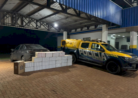 Polícia prende motorista por embriaguez ao volante e apreende cigarros na MS-164