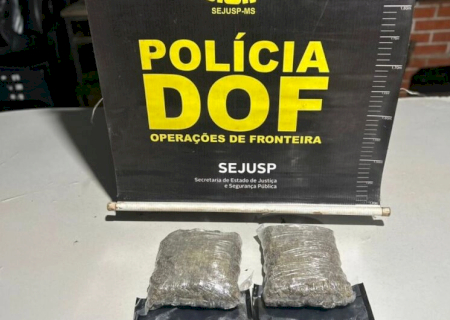Por R$ 200, homem é preso transportando skunk e haxixe na fronteira