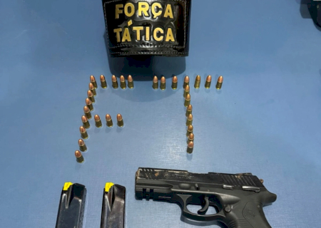 Dois são presos com pistola e munições e polícia investiga ligação com guerra de facções