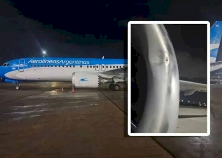 Avião de companhia argentina identifica impacto de drone no Galeão