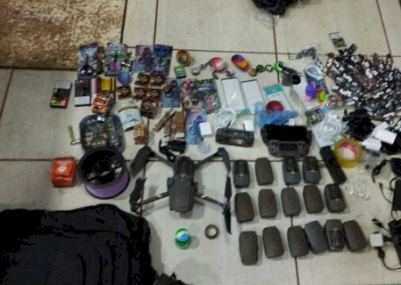 Drone com mochila que abasteceria presídio é interceptado pela polícia penal