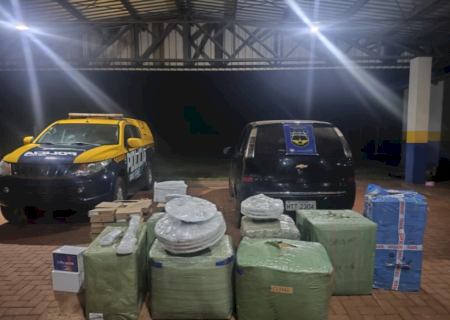 Casal contratado por R$ 700 é flgarado com mercadorias paraguaias na MS-162