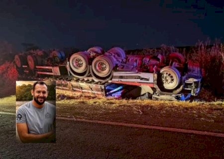 Douradense morre após tombar caminhão carregado com batatas na BR-267