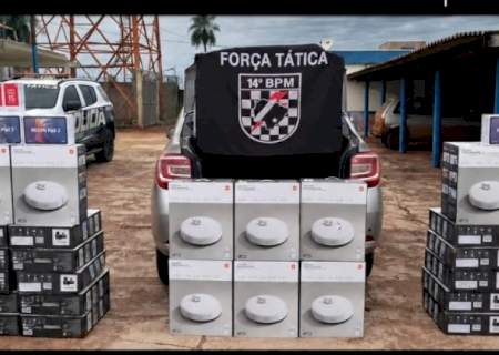 Carga de eletrônicos avaliada em R$ 150 mil é apreendida em rodovia de MS