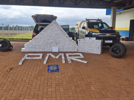 Ação apreende cigarros e pneus contrabandeados na MS-162