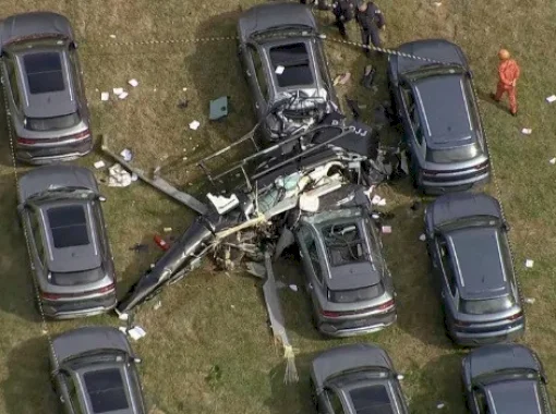Dois helicópteros batem no ar, explodem e deixam 6 mortos no Rio de Janeiro