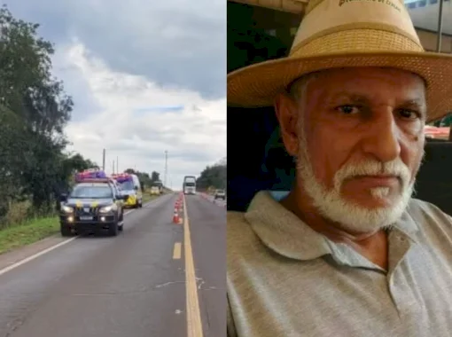 Caminhoneiro morre após veículo sair da pista e bater em árvore na BR-163