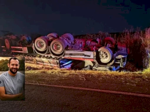 Douradense morre após tombar caminhão carregado com batatas na BR-267