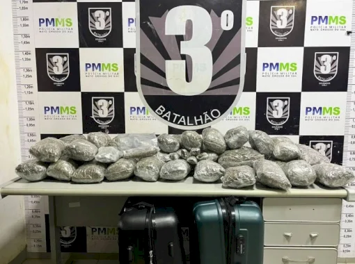 Paranaenses são presos em Dourados com mais de 60kg de drogas em carros de aplicativo