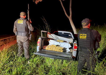 DOF apreende carro com 400 quilos de drogas na fronteira de MS