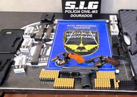 Mecânico é preso com fuzil e outras armas após disparos em estrada entre Dourados e Itahum