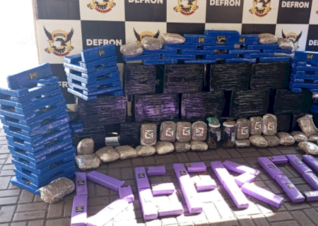 Defron apreende quase 400 quilos de drogas e prende homem em entreposto do tráfico em Dourados