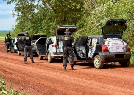 DOF intercepta comboio com R$ 275 mil em pneus e cigarros contrabandeados