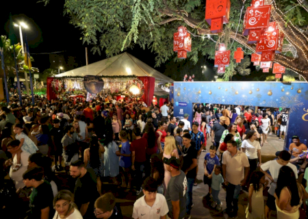 'Natal Encantado' de Dourados recebe brinquedo bate-bate grátis e Casa do Papai Noel