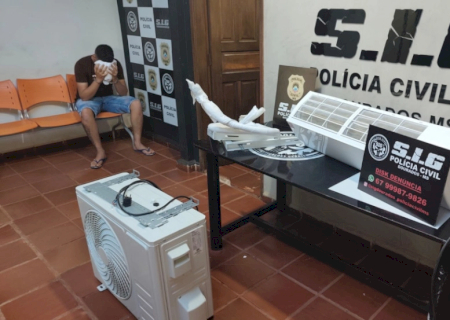 Homem é preso em casa usando ar-condicionado furtado de posto de saúde da Bororó