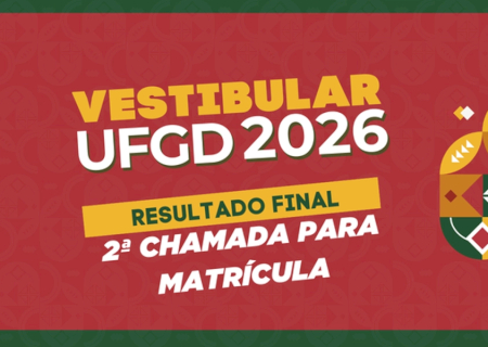 Confira a 2ª chamada para matrícula do Vestibular 2026 da UFGD