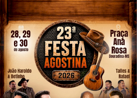 23ª Festa Agostina promete três dias de música, cultura e diversão em Douradina