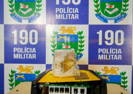 Pasta base de cocaína é encontrada escondida em máquina de solda na fronteira