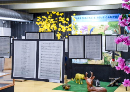 Hinos de MS que participaram do concurso em 78 estão em exposição
